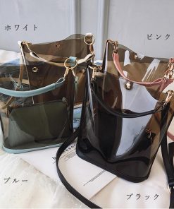 ショルダーバッグ | トートバッグ 斜めがけバッグ 2点セット ポーチ付き レディース クリアバッグ おしゃれ ビニールバッグ 大容量