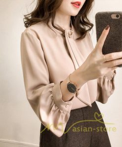 在庫ある | 長袖ブラウス レディース 秋物 シャツレディース ブラウスシャツ オフィス シフォンブラウス 30代40代50代 リボン トップス フェミニン フリル 3色 OL