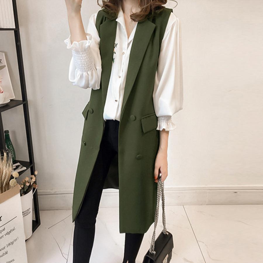 ベスト | ロングジレ レディース ロングベスト韓国