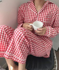 セットアップ | ルームウェア 長袖 レディース チェック柄