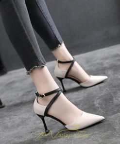 パンプス | ハイヒール ポインテッドトゥ ヒール5cm7cm8.5cm パーティー フォーマル ストラップ ピンヒール 結婚式 パーティ ベージュ 黒 ブラック 緑 グリーン