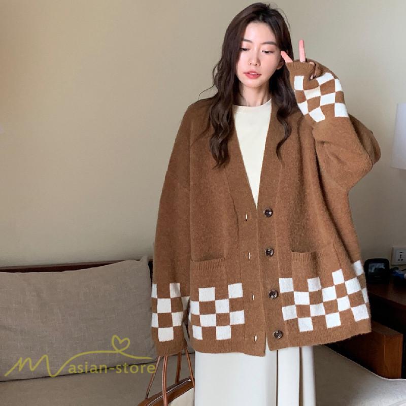 カーディガン | ニットレディース 2022秋冬 羽織り ニット アウター セーター フロントボタン 長袖 通学通勤 トップス 大人 20代50代 秋ニット