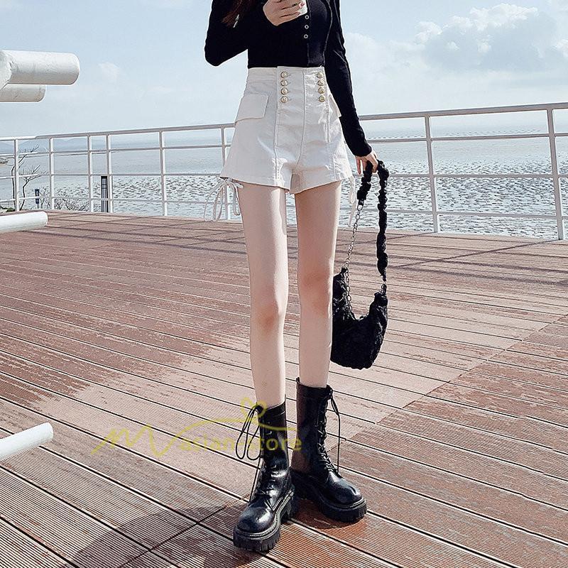 ショートパンツ | ゆったり Aライン デニム デニムパンツ ショートデニム ショーパン 短パン ショート丈 膝上 カジュアル 通勤通学 上品 20代30代40代 お出かけ