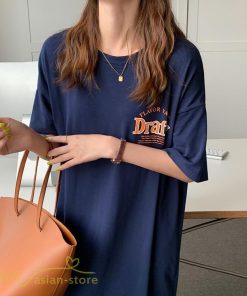 マキシ | ワンピース Tシャツ レディース Tシャツワンピース 夏 ロングTシャツ 裾口スリット カジュアル 5分袖 体型カバー 大きいサイズ カットソー カジュアル 着痩せ