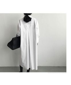 シャツ・ブラウス | ワンピース 秋服 レディース 長袖ワンピース シャツワンピース ロングシャツ ゆったり ブラウスシャツ 通学通勤 20代30代 40代50代 無地 トップス