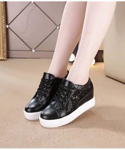 ショートブーツ | シューズ 靴 レースシースルー切り替え 痛くない レディース インヒールスニーカー 厚底