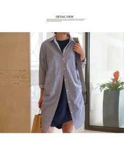 シャツ・ブラウス | ロングシャツ シャツワンピース 大きいサイズ トップス レディース ブラウスシャツ シャツ ワンピ ビジネス ゆったり 通勤 通学 キレイめ オフィス