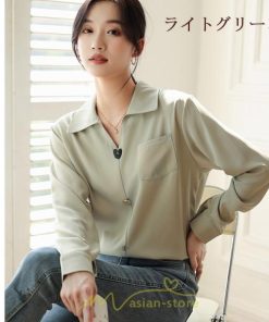 シャツ・ブラウス | ブラウス トップス レディース Vネック秋 シンプル 着回し カジュアル 通勤 オフィス お出かけ 上品 フェミニン 女子会 就活 デート お仕事 エレガント 二次会