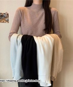 ニット・セーター | カットソー ニット レディース リブニット 長袖 秋冬 春 トップス スリム ストレッチ インナー 無地 プルオーバー 通学通勤 長袖ニット 長袖カットソー 着痩せ