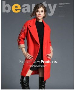 チェスターコート | コート レディースコート アウター ロング丈 刺繍 ロングコート 花柄 ゆったり 大人 上品 オフィス 通勤 長袖 お洒落 大きいサイズ