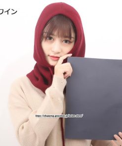 レディース | ニット帽子 ウール帽子 ウール混紡 フード ネックウォーマー ニットキャップ スキー帽子 耳カバー 男女兼用 冬 2022新作 あったか 防寒対策
