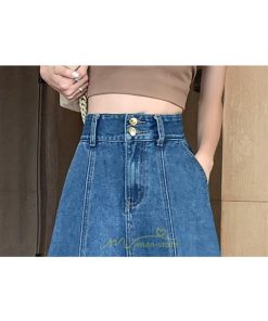 スカート | デニムロングレディース Aライン 無地 ゆったりシルエット デニム ハイウエスト 秋物 オシャレ 秋服 秋冬  キレイめ