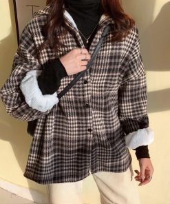 ジャケット・ブルゾン | チェック柄シャツ 裏ボア ジャケット秋冬