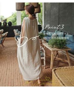 マキシ | 夏ワンピース リネンワンピース レディース ワンピ ロングワンピース 体型カバー 50代 40代 30代 20代 可愛い 夏 大人 ノースリーブ 無地 春 涼しい