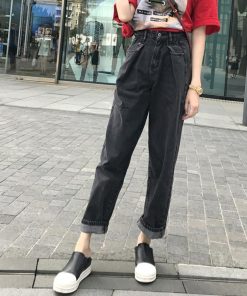 デニム | ハイウエスト タックデニムパンツ 韓国