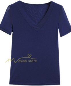 ｔシャツ・カットソー | トップス カットソー インナー Tシャツ レディース 春 カジュアル おしゃれ  女性用 シンプル 無地 20代30代40代50代 カシュクール 上品 着痩せ 夏物 ブラック