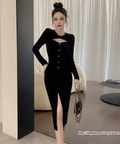 ワンピース | ワンピースタイトワンピース長袖 上品 セクシー高級感 タイトヒップアップ タイト スリム 美ライン シルエット お呼ばれ エレガント