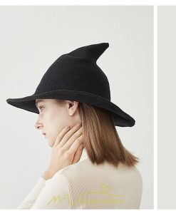 レディース | 帽子 ハット ハロウィン コスプレ 宴会 余興 魔女 魔法使い 美魔女 仮装 パーティーグッズ 演劇 体育祭 イベント 学園祭 黒 文化祭 グレー 青 赤