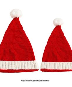 レディース | サンタ帽子 クリスマス 厚手 2022 サンタクロース 帽子 ふわふわ パーティー コスプレ サンタ 仮装 接客 子供 大人 イベント ニット 2type 親子