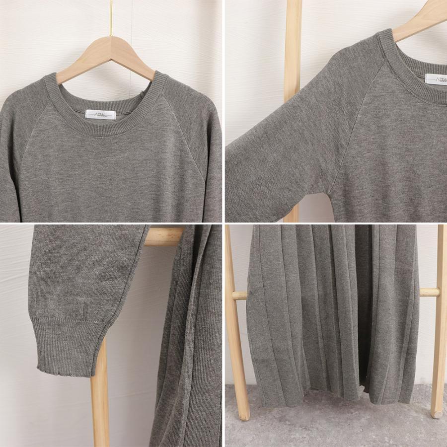 ワンピース | ニットプリーツワンピースレディースニット