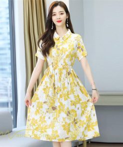 ミディアム | シャツワンピース レディース ワンピース 着痩せ 花柄 膝丈 ミディアムワンピース 上品 Aラインワンピース 春 夏新作 フリーサイズ サマーワンピース 通勤通学