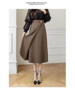 スカート | ボトムス ロング丈 ミモレ丈 Aライン 楽 大人 きれいめ 20代 30代 40代 通勤 上品 ビジネス オフィス 高見え 冬 2022新作 着痩せ 脚長効果 秋