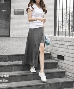 ロングスカート | ロング きれいめ スリット マキシスカート スカート インナーパンツ付き 春夏スカート