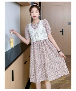 ワンピース | マタニティ 2点セット シフォン レディース マタニティウェア ママ服 妊婦服 産前 薄手 カジュアル 膝丈 産後 かわいい
