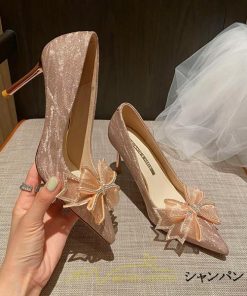 パンプス | 痛くない 4cm6cm8cm10cmヒール レディース ハイヒール 美脚 ポインテッドトゥシルバー シャンパン大きいサイズ 春 新作 披露宴 お出かけ 夏 結婚式