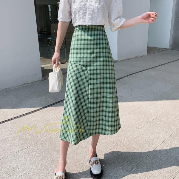 スカート | ボトムス レディース きれいめ 40代 30代 春秋 ロング丈 おしゃれ カジュアル 無地 通勤 OL 韓国風 チェック柄 通学 リゾート 着痩せ 20代 お出かけ