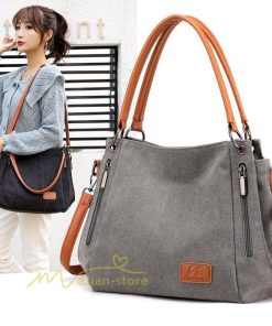 女性用バッグ | トートバッグ レディース キャンバス 3way ショルダー 帆布 大容量 エコバッグ 肩掛け A4 マザーズバッグ 旅行 おしゃれ 通勤 20代30代40代 鞄 通学 大きめ