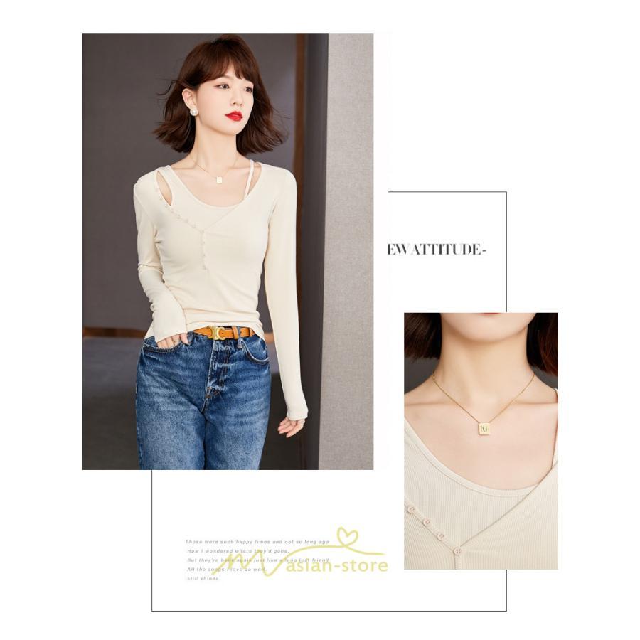 シャツ・ブラウス | ブラウス Tシャツ レディース 長袖 細身 フォーマル オフィス タイト きれいめ 春夏秋 トップス 送料無料 SNS映え 可愛い 着痩せ おしゃれ