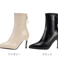 ショートブーツ | ハイヒールブーツ 裏起毛 レディース韓国