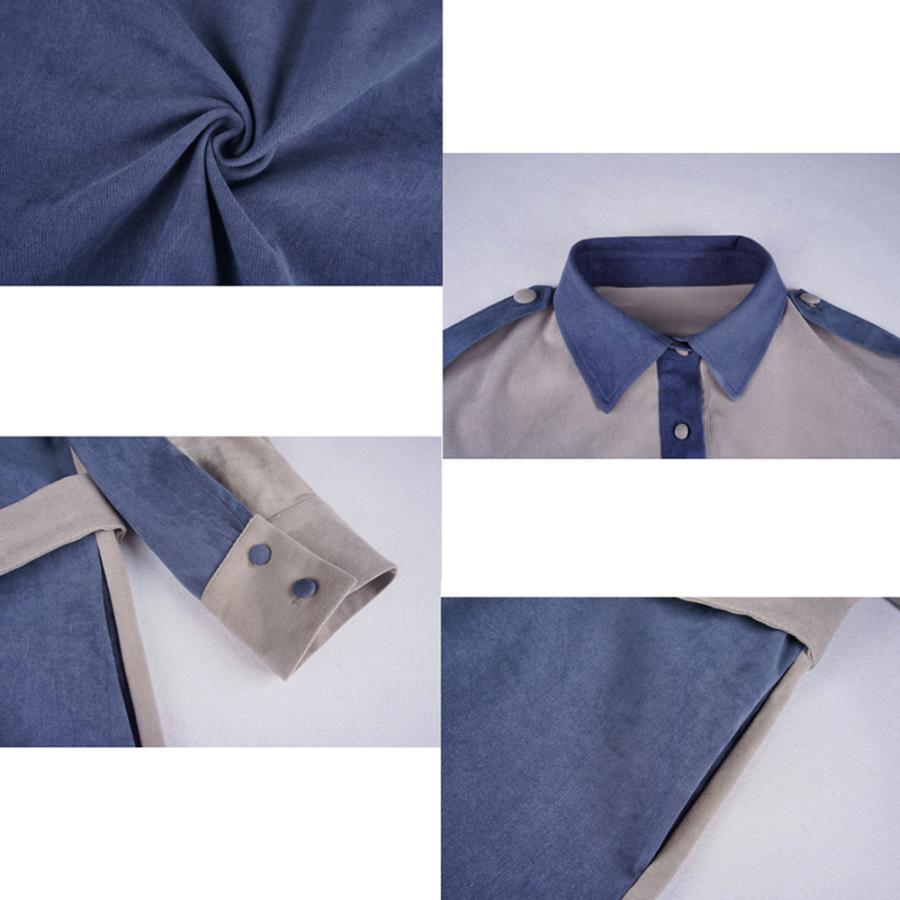 オールインワン | 長袖 ロング ウエストマーク ワンピース ミモレ丈 体型カバー ワンピース 着やせ 春秋 シャツワンピース おしゃれ レディース