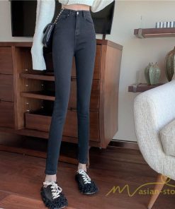 ジーンズ、デニム | デニムパンツ デニム スキニーデニム レディース ジーンズ レディースファッション  春 ハイウエスト 夏 ボトムス デニムズボン ストレッチ効く