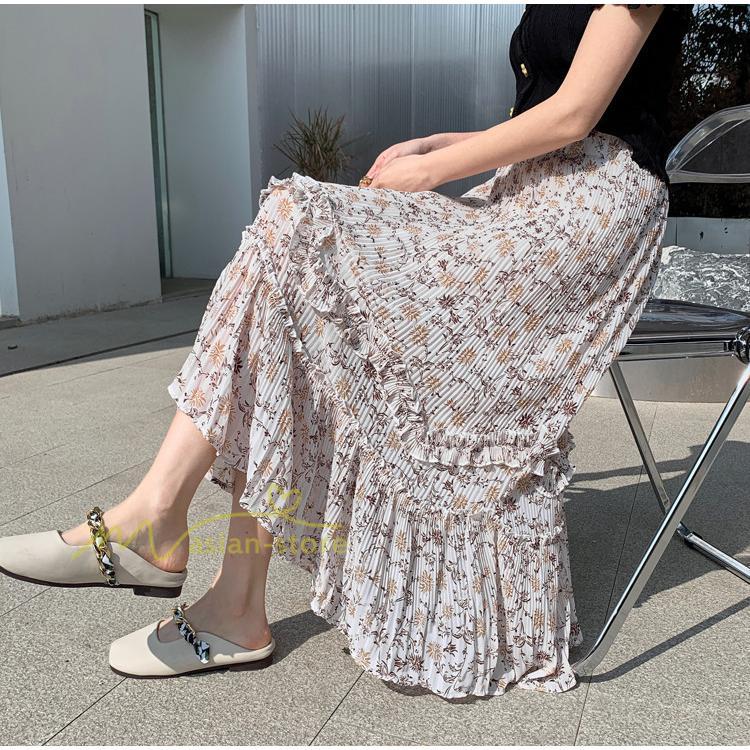 スカート | ロング 秋 花柄 柔らか ボトムス レディース ロングマキシ丈 シンプル 無地 カジュアル 着痩せ コーデ 春 30代 秋20代 40代 50代 夏物 夏