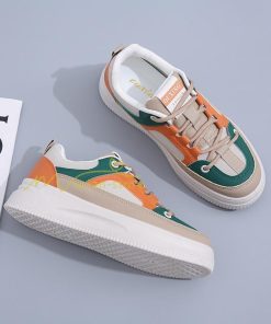 スニーカー | スニーカー　レディース レディースシューズ ローカット 靴 フラットシューズ ぺたんこ ウォーキングシューズ 厚底スニーカー Pu革 厚底靴 歩きやすい 美脚