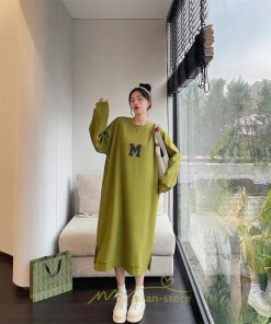 マキシ | スウェットワンピース ロングトレーナー ロングワンピース スウェット 裾スリット ゆったり 体型カバー 大きいサイズ 大人 秋冬 かわいい 20代30代 50代