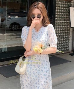 マキシ | ワンピース レディース 40代 膝丈ワンピース 春夏 半袖 通勤OL オシャレ結婚式ドレス Vネック 花柄ワンピース きれいめ お出かけ Aライン カジュアル 上品 2022