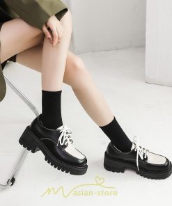 ローファー | 厚底 レディース 編み上げ 学生 通勤 通園 通学 靴 入学 スクール ハロウィン 学園祭 コスプレ 痛くない 疲れにくい 柔らかい 10代20代30代40代