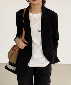 Tシャツ・カットソー | レディーストップス 英字ロゴ 体型カバー 韓国 Tシャツ ゆったり 長袖カットソー