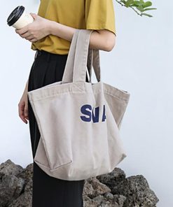 トートバッグ | ロゴ キャンバス 韓国風