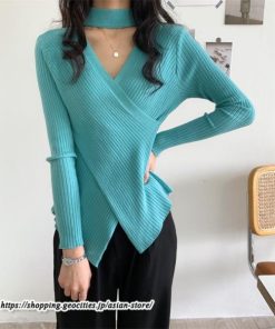 ニット・セーター | カットソー ニット レディース リブニット 長袖 秋冬 春 トップス スリム ストレッチ インナー 無地 長袖ニット 長袖カットソー プルオーバー 通学通勤 着痩せ