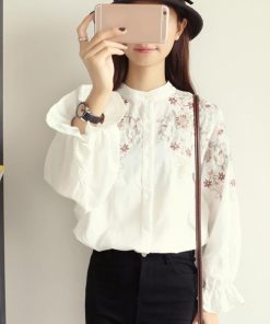 シャツ・ブラウス | 即日発送 シャツ ブラウスシャツ レディーストップス 刺繍シャツ フリル袖 40代 50代 花 長袖シャツ 春シャツ 夏秋 オフィス 大人 20代 通学 上品 30代 通勤