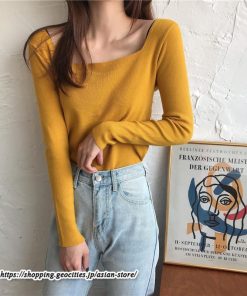 ニット・セーター | カットソー ニット レディース リブニット 長袖 秋冬 春 トップス スリム ストレッチ インナー 無地 長袖ニット 着痩せ 長袖カットソー 通学通勤 プルオーバー