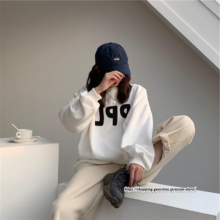 パーカー | トレーナー レディース プルオーバー クルーネック 長袖 トップス Tシャツ スウェット ゆったり 秋冬 トップス カジュアル 練習着 春 ルームウェア