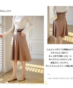 スカート | 膝丈 フレアレディース 春 夏 春夏 黒 シンプル ひざ丈 無地 ミモレ丈 カーキ 秋 冬 お洒落 通学 オールシーズン 通勤 上品 キレイめ