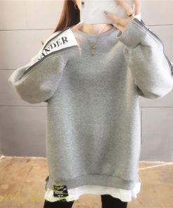 パーカー | トレーナー レディース 秋物 長袖フェイク ロングT 重ね着風 スウェット トップス 秋服 ゆったり 秋冬 大人 プルオーバー 20代30代40代50代60代