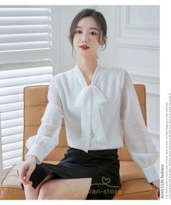 シャツ・ブラウス | シャツ ブラウス 秋冬 レディース スカーフタイ きれいめ フォーマル 春 長袖 無地 シンプル カジュアル 上品 通勤 お出かけ エレガント フェミニン オフィス