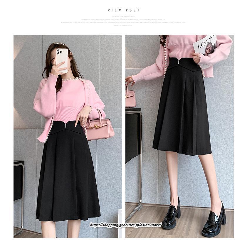 スカート | 膝丈 ひざ丈 秋冬新作 ミモレ丈 Aライン キレイめ 着痩せ 2022新作 通勤 通学 20代 30代 50代 秋服A 大人フェミニン 40代 ナチュラル